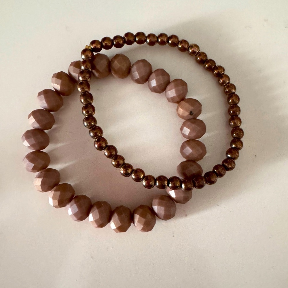 🤎 Beaded Bracelet Set